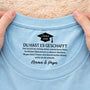 9214AGE2 du hast es geschafft personalisierte geschenke abschluss  weisses t shirt nackenlabel drucken frauen manner 9214aa6dnb