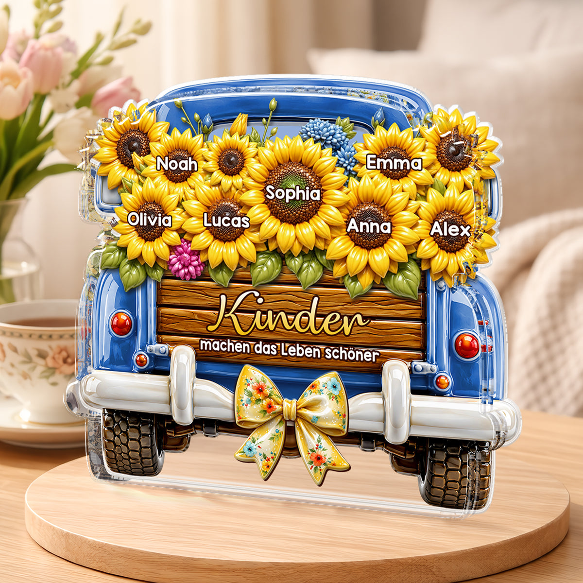 9232AGE2 3d druck effekt enkelkinder machen das leben schoner personalisiertes geschenk  acryl aufsteller oma mama 9232ar8kga