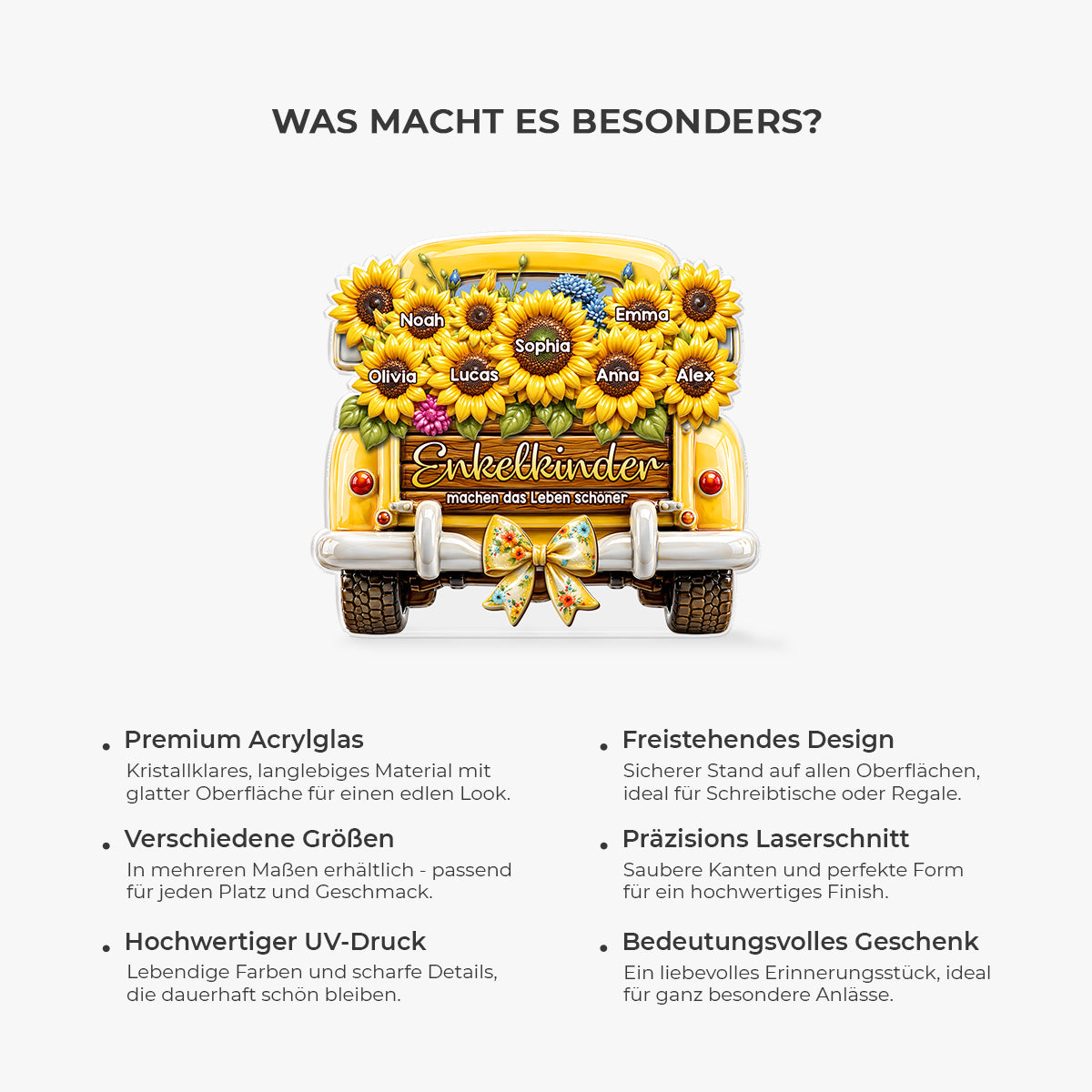 9232AGE5 3d druck effekt enkelkinder machen das leben schoner personalisiertes geschenk  acryl aufsteller oma mama 9232ar8kga