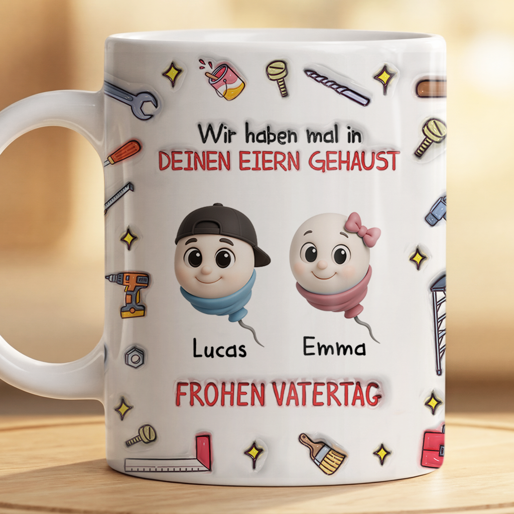 9233MGE2 3d druck effekt muttertag vatertag lustig personalisiertes geschenk  mama papa tasse 9233m8faa