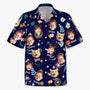 9240AGE1 hawaiihemd mit mehreren gesichtern blumen personalisierte geschenke foto  hawaiihemd frauen manner 9240aa6yca