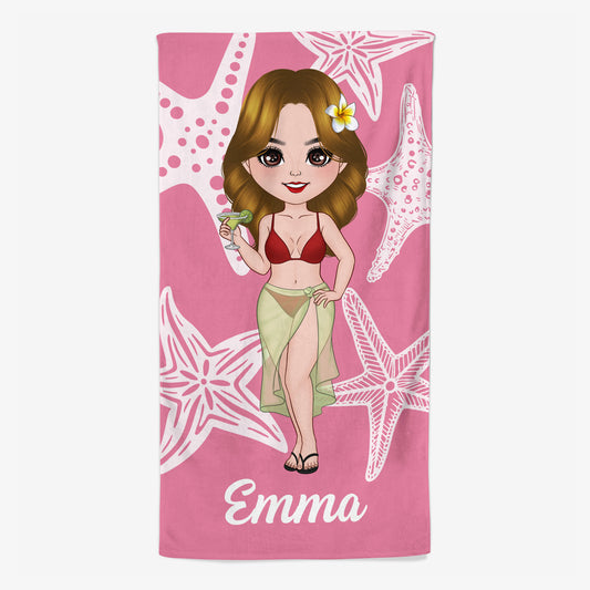 9245BGE1 name _ seesterne personalisiertes geschenk  strandtuch kinder frauen manner 9245b6dza