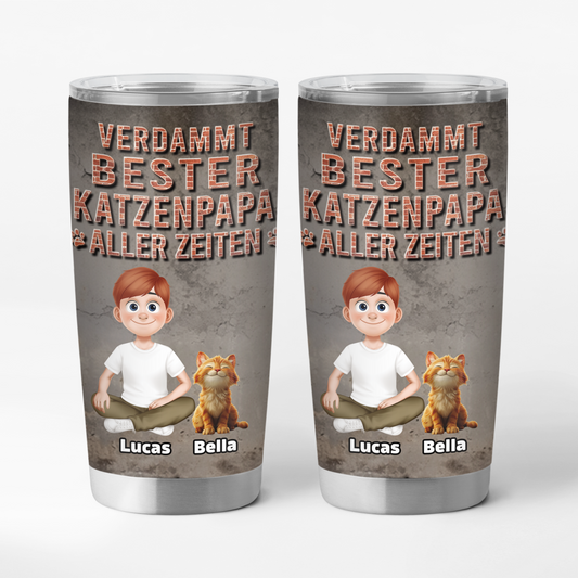 9249TGE1 3d druck effekt verdammt beste katzenmama aller zeiten personalisierte geschenke katze  thermobecher 590 ml 9249tte1d