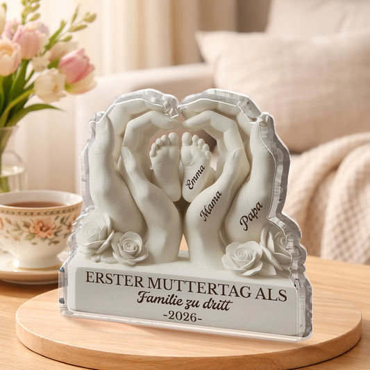 9250AGE2 3d druck effekt erster muttertag vatertag hand fussabdruck baby personalisiertes geschenk  acryl aufsteller mama papa 9250artekb_d3c81a52 927d 4845 bf08 ed11c807af36