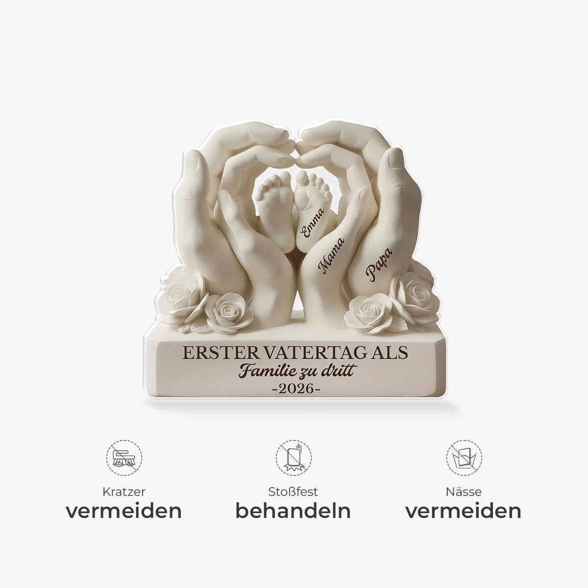 9250AGE4 3d druck effekt erster muttertag vatertag hand fussabdruck baby personalisiertes geschenk  acryl aufsteller mama papa 9250artekb_090ca20e ff61 4256 89d7 d57c8b0e00f6