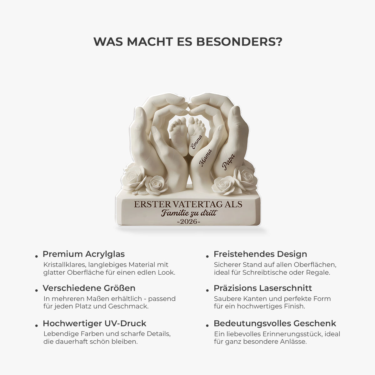 9250AGE5 3d druck effekt erster muttertag vatertag hand fussabdruck baby personalisiertes geschenk  acryl aufsteller mama papa 9250artekb_7ddddca2 f5fa 4439 94f6 1d83a62d0034