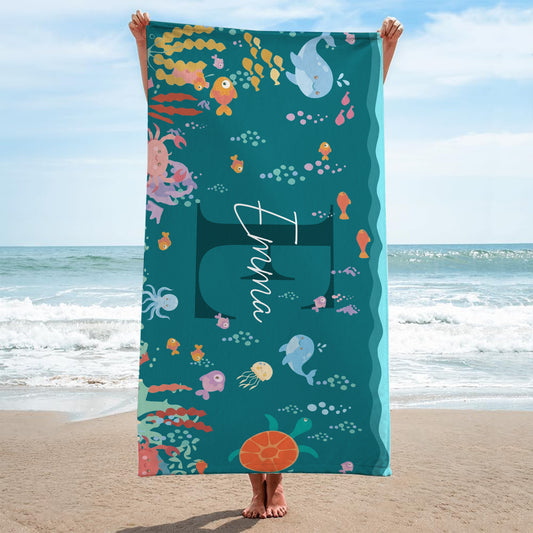 9262BGE2 ozean personalisierte geschenke kinder  strandtuch 9262bcckk