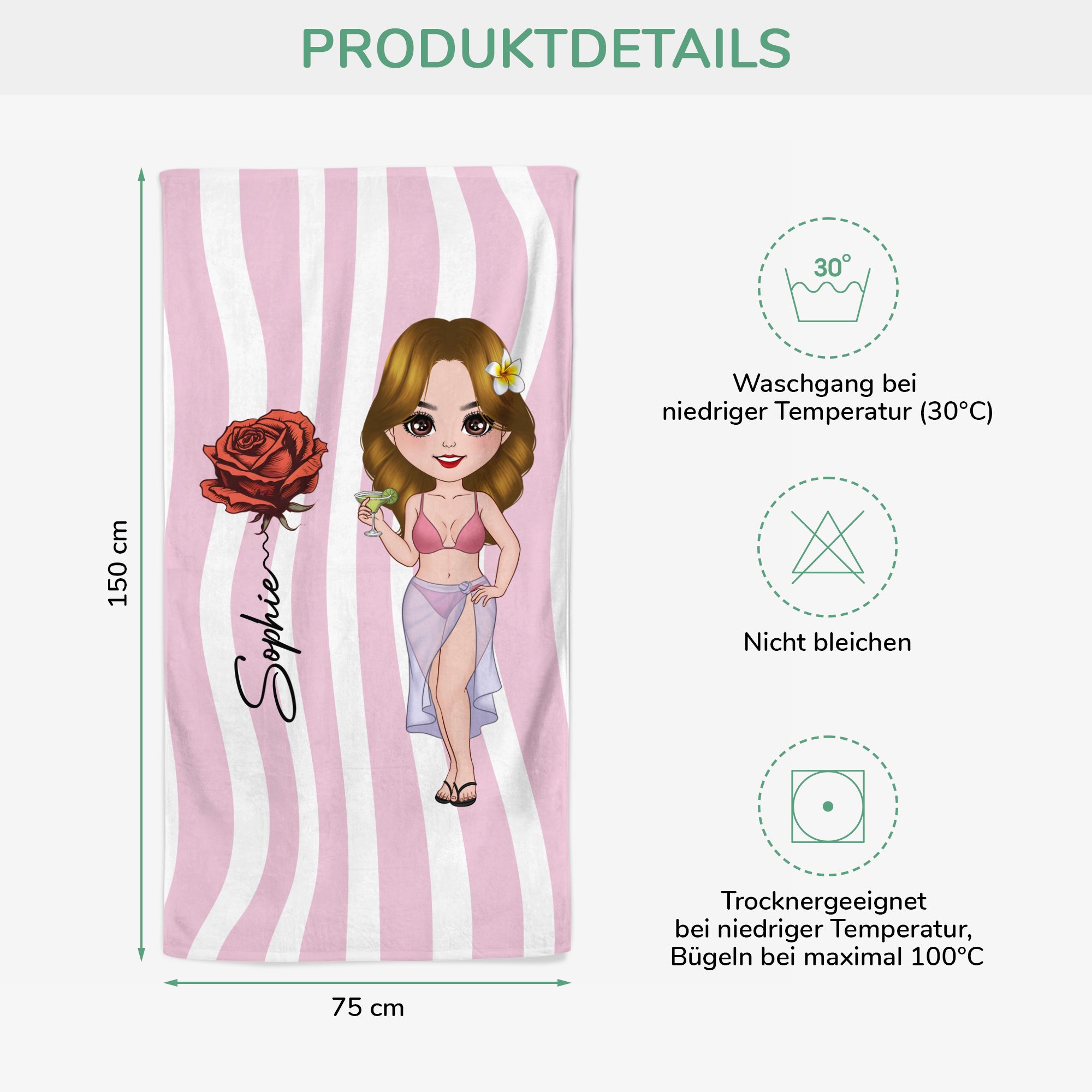 9268BGE3 frau am strand bikini personalisierte geschenke fur frauen  strandtuch 9268bspza