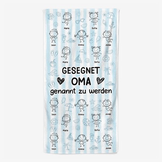 9273BGE1 gesegnet mama genannt zu werden personalisiertes geschenk  strandtuch mama oma 9273bskna