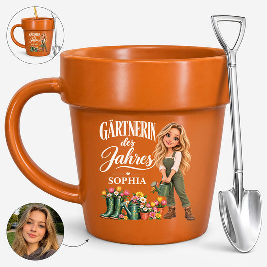 Blumentopf als Tasse personalisiert aus Keramik