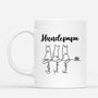 GE1 hundepapa hundemama lineart personalisierte tasse hund