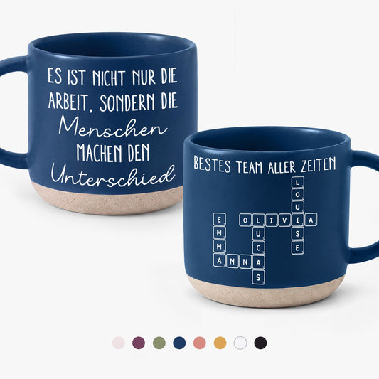 Personalisierte Keramiktasse Getöpfert