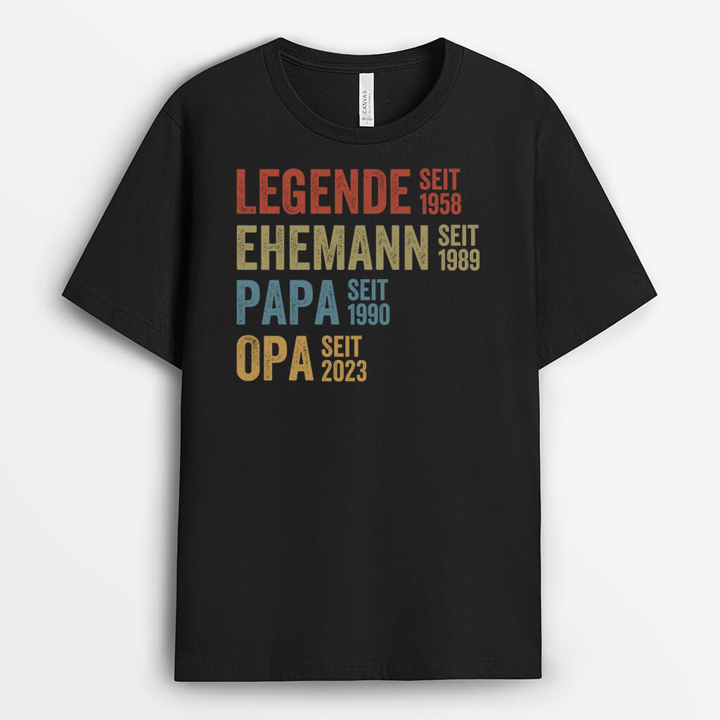 Legende, Ehemann, Vater und Opa - Personalisiertes Geschenk | T-shirt für Opas