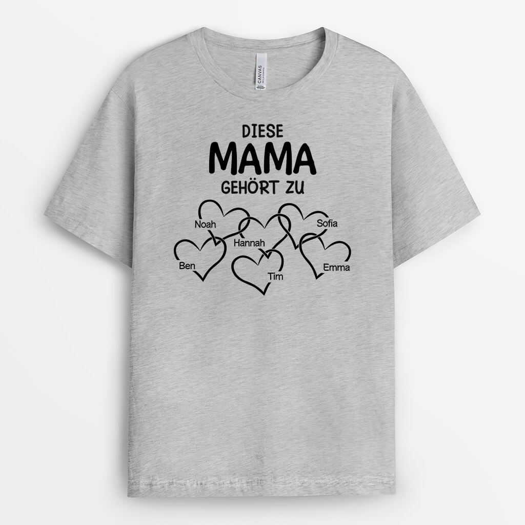 Diese Oma Gehört Zu Mit Herzen - Personalisiertes Geschenk | T-shirt für Omas