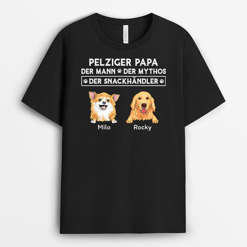 Der Mann Die Legend Der Snack-Dealer Mit Hunden - Personalisiertes Geschenk | T-shirt für Hundeliebhaber