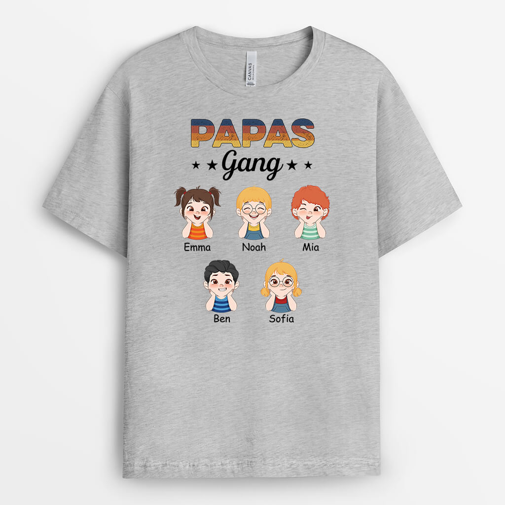 Papas Bande - Personalisiertes Geschenk | T-shirt für Papas