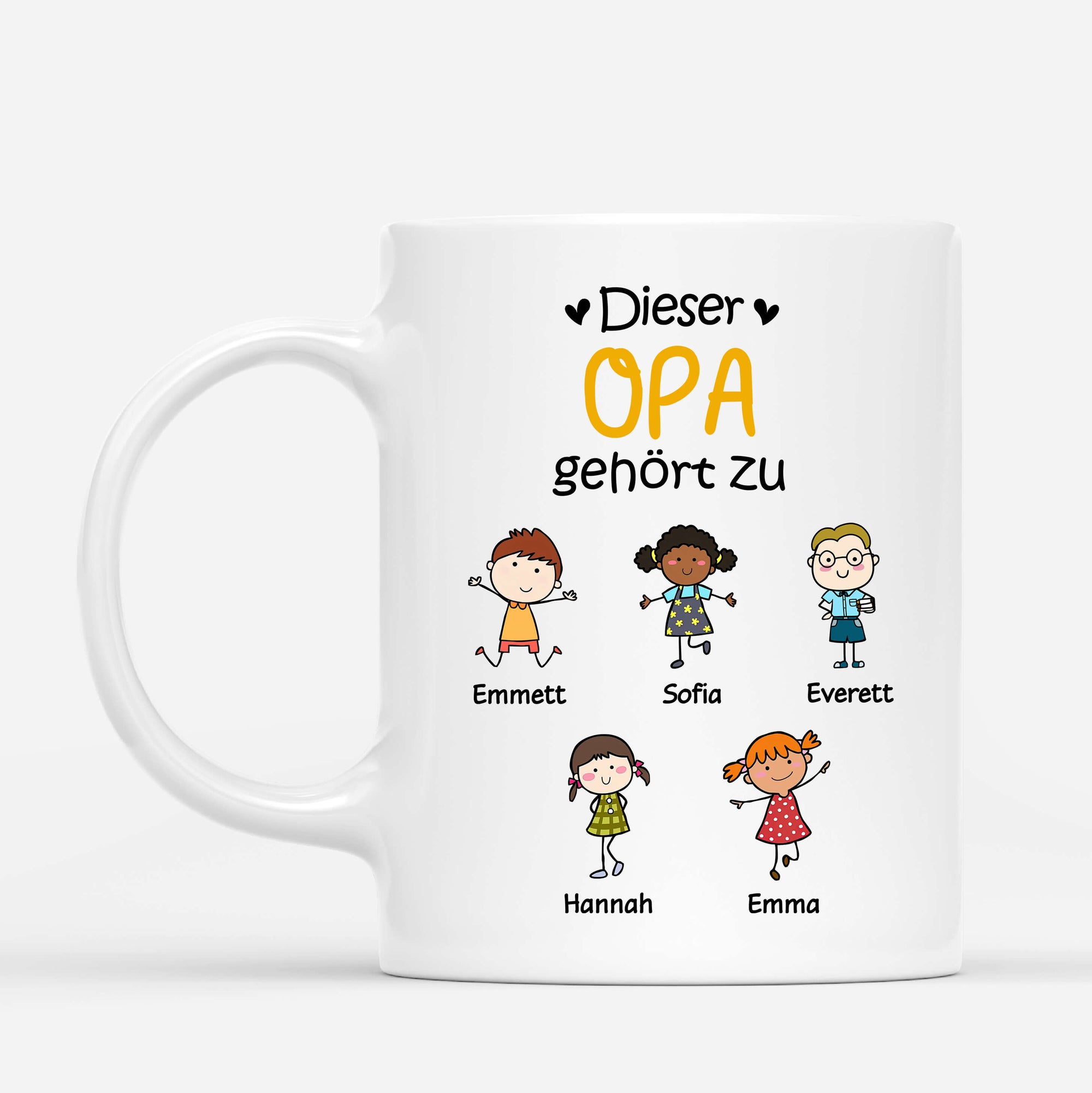 Dieser Opa Gehört Zu - Personalisierte Geschenke | Tasse für Papa/Opa