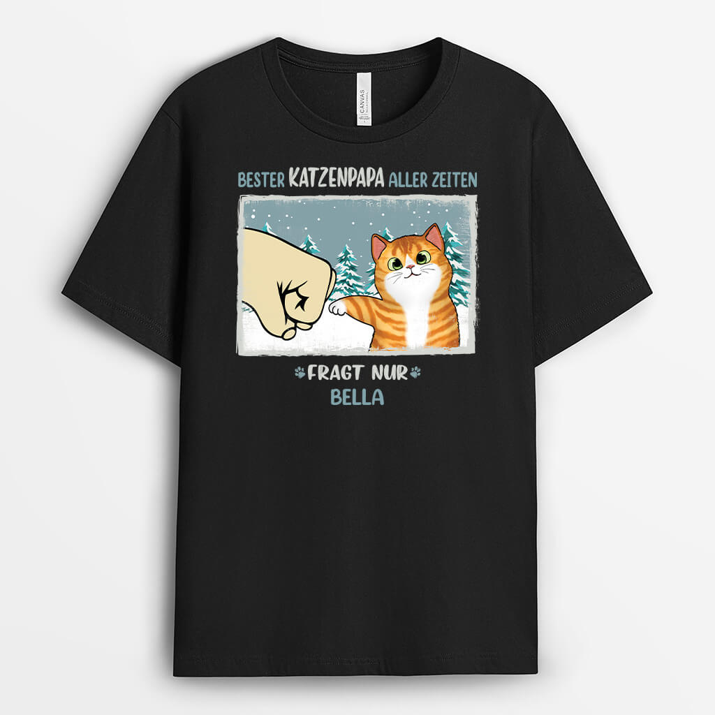 Beste Katzenmama Katzenpapa Aller Zeiten - Personalisiertes Geschenk | T-shirt für Katzenliebhaber