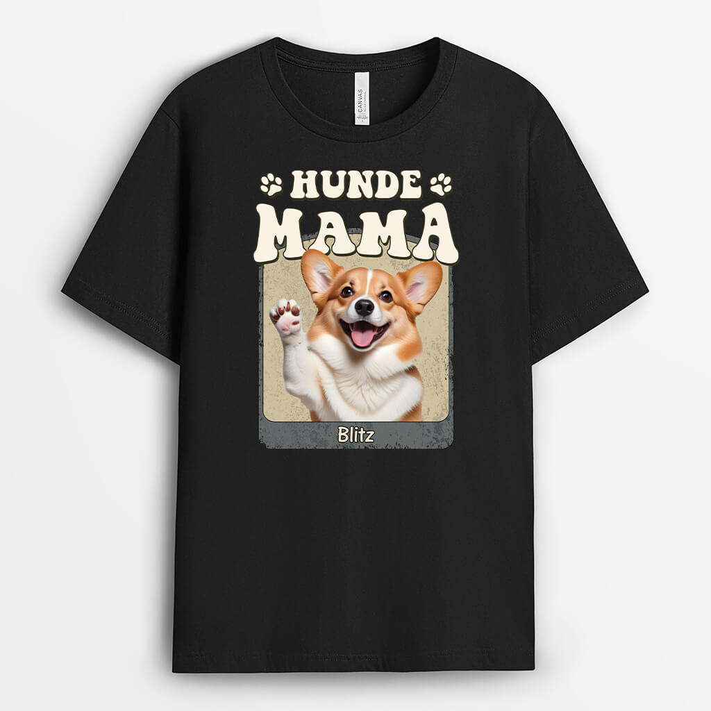 Hundemama/Hundepapa - Personalisiertes Geschenk | T-Shirt für Hundeliebhaber