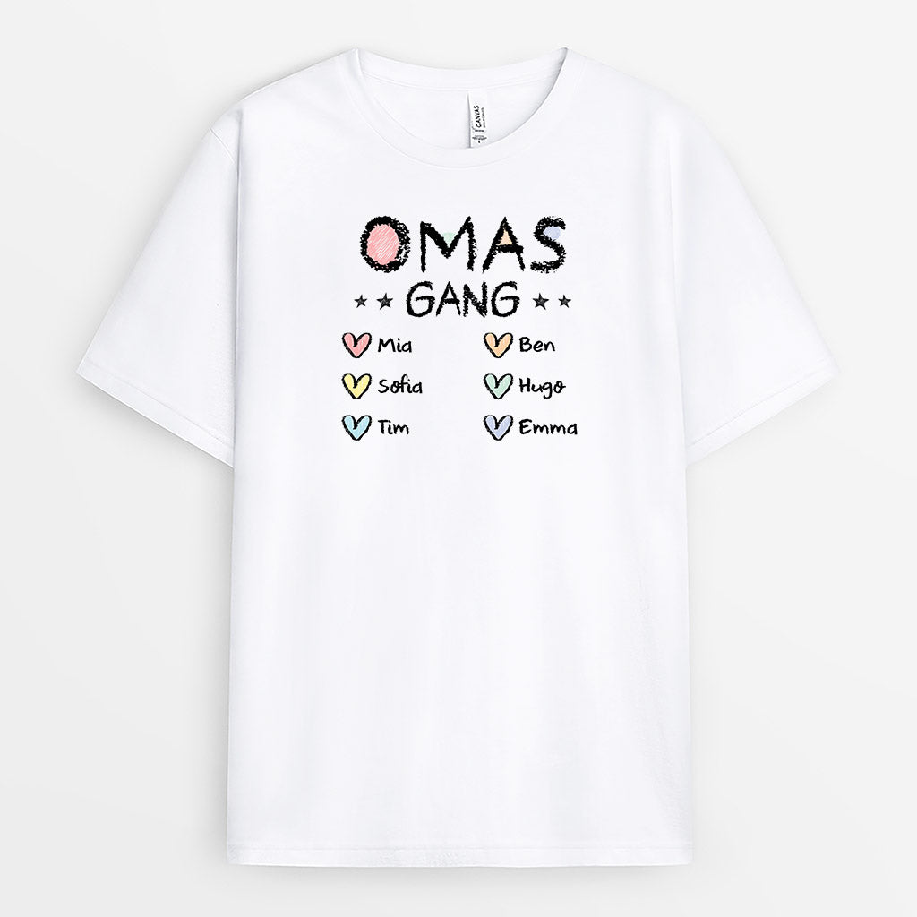 Omas/Mamas Bande Wachsmalstift - Personalisiertes Geschenk | T-shirt für Damen