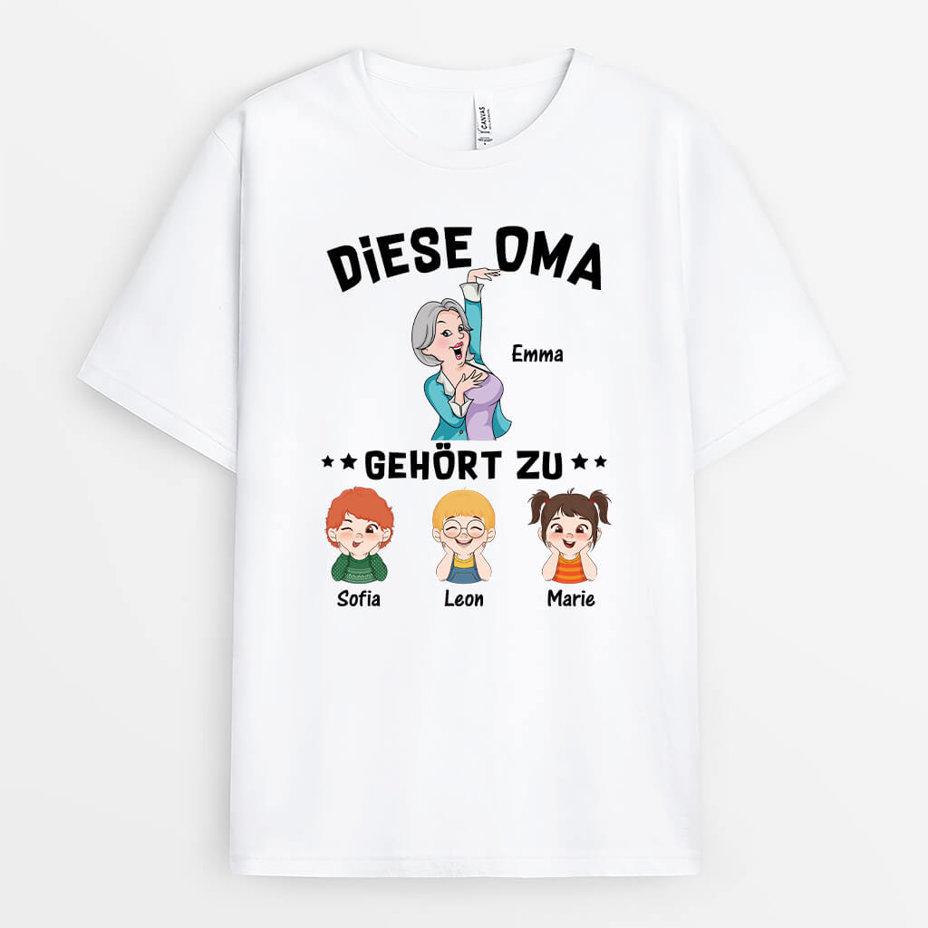 Diese Oma Gehört Zu - Personalisiertes Geschenk | T-Shirt für Omas