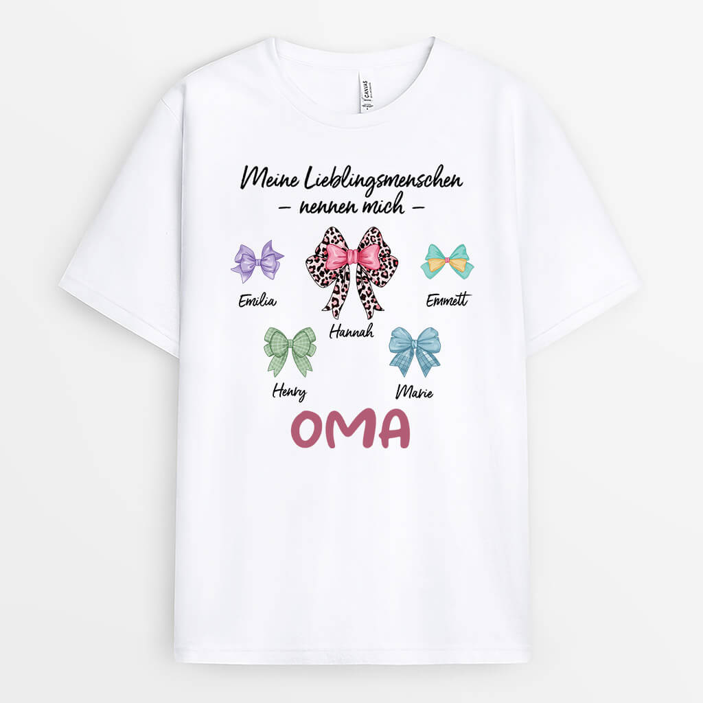 Mein Lieblingsmensch - Personalisierte Geschenke | T-Shirt für Mama/Oma