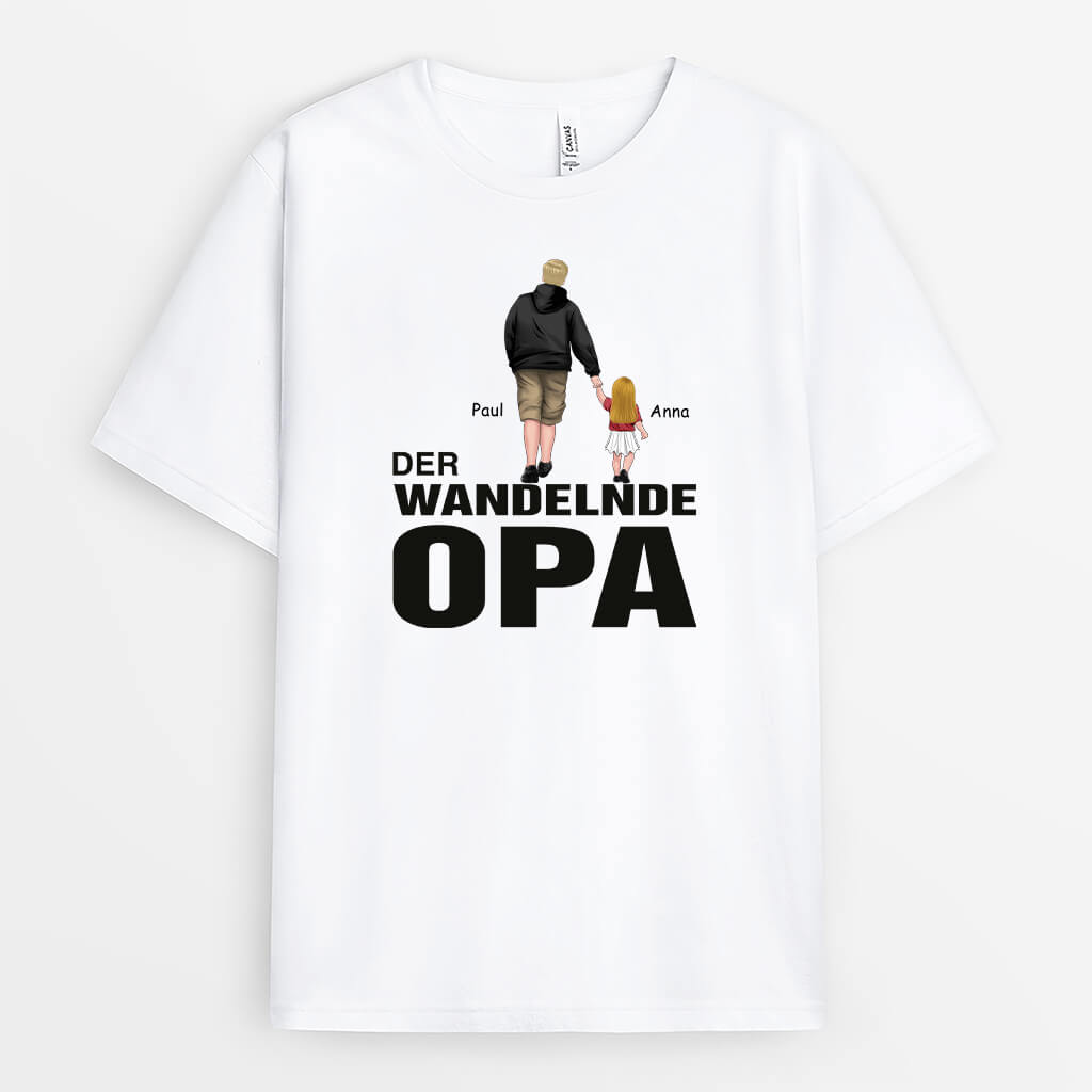 Der Wandelnde Papa/Opa - Personalisiertes Geschenk | T-Shirt für Männer