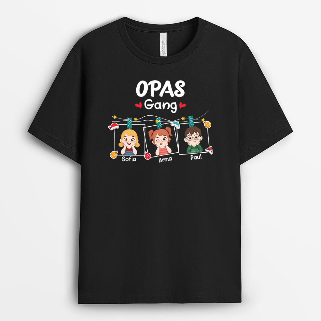 Opas/Papas Bande - Personalisiertes Geschenk | T-Shirt für Männer zu Weihnachten