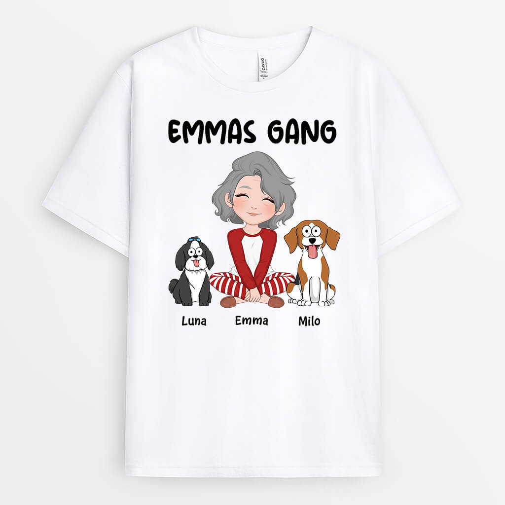 Names Gang - Personalisiertes Geschenk | T-Shirt für Hundeliebhaber