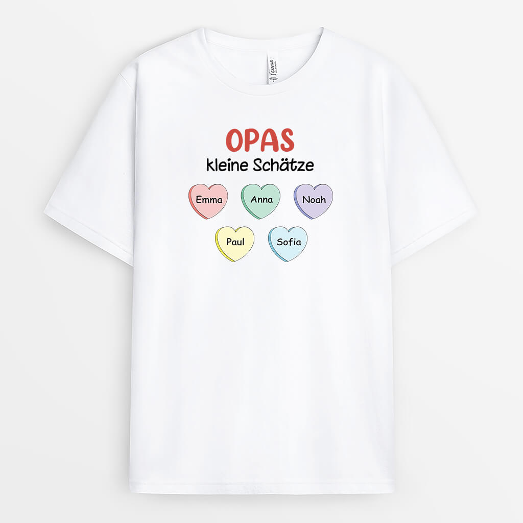 Opas/Papas kleine Schätze - Personalisiertes Geschenk | T-Shirt für Männer