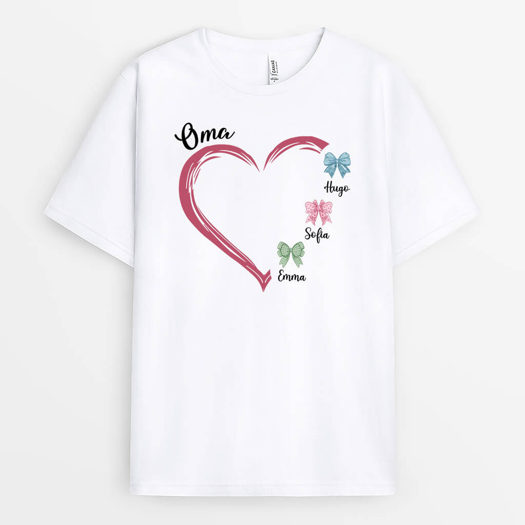 Oma Herz - Personalisiertes Geschenk | T-Shirt für Omas