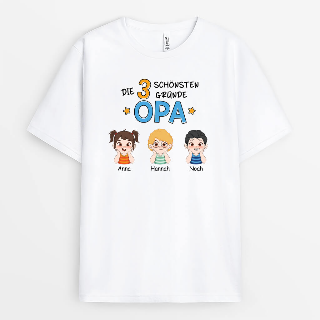 Gründe Warum Es Großartig Ist Opa/Papa Zu Sein - Personalisiertes Geschenk | T-shirt für Männer