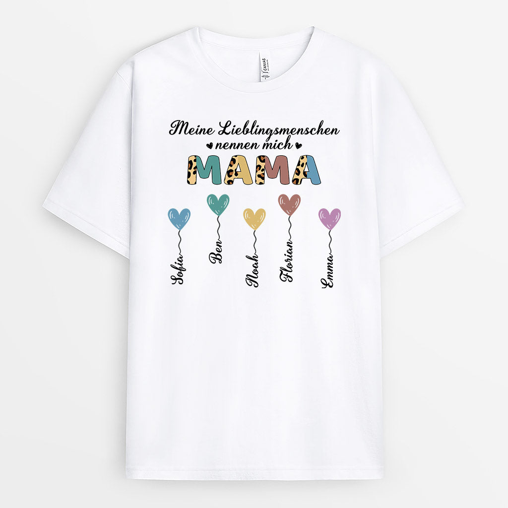 Meine Lieblingsmenschen Nennen Mich - Personalisiertes Geschenk | T-shirt für Eltern