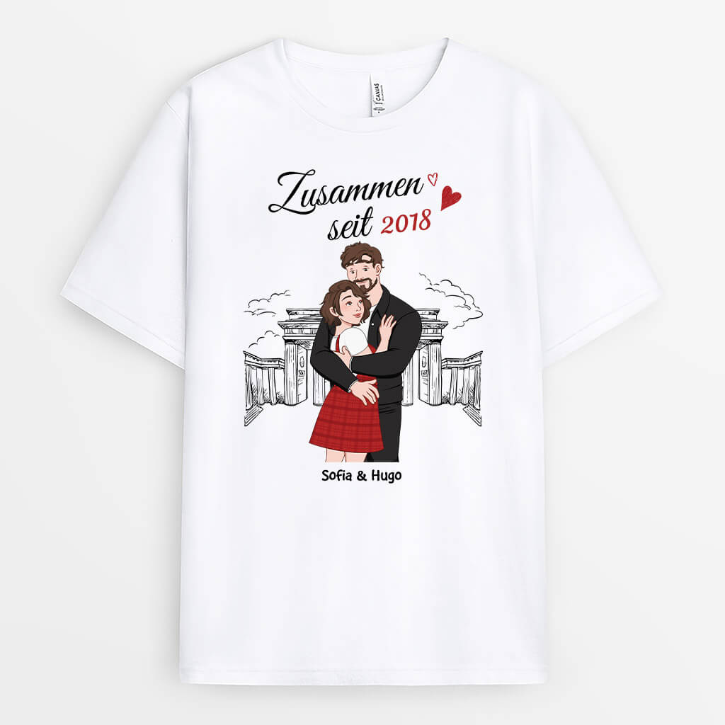 Zusammen Seit - Personalisiertes Geschenk | T-Shirt für Paare