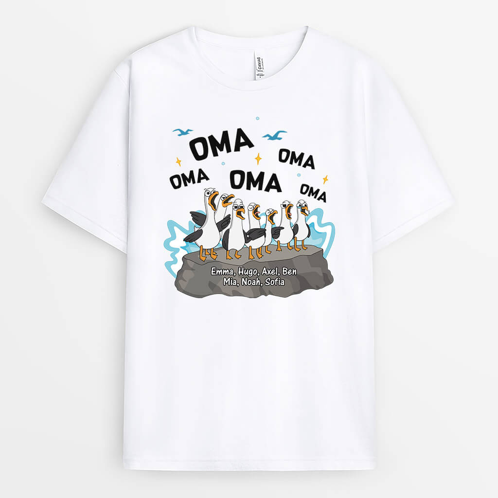 Mama/Oma Vögel - Personalisiertes Geschenk | T-Shirt für Damen