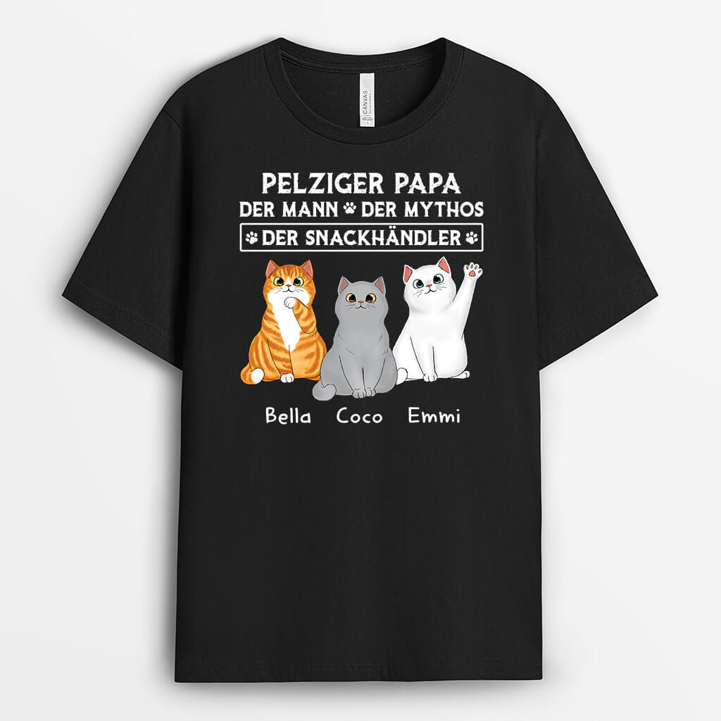 Der Mann Die Legend Der Snack-Dealer Mit Katzen - Personalisiertes Geschenk | T-shirt für Katzenliebhaber