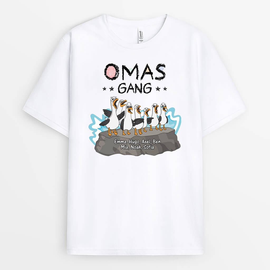 Mamas/Omas Bande Vögel - Personalisiertes Geschenk | T-Shirt für Damen