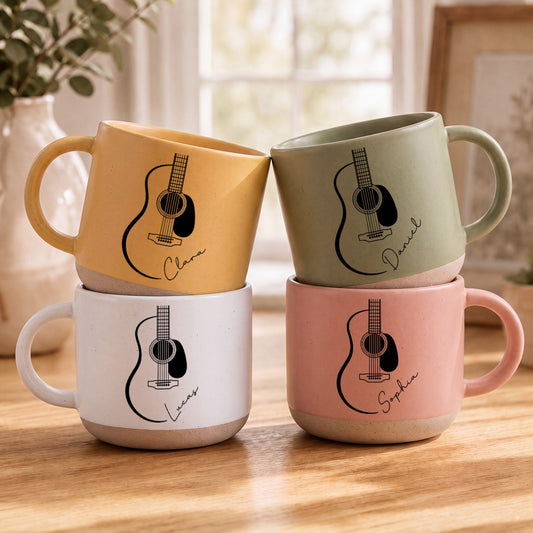 Personalisierte Keramiktasse Getöpfert