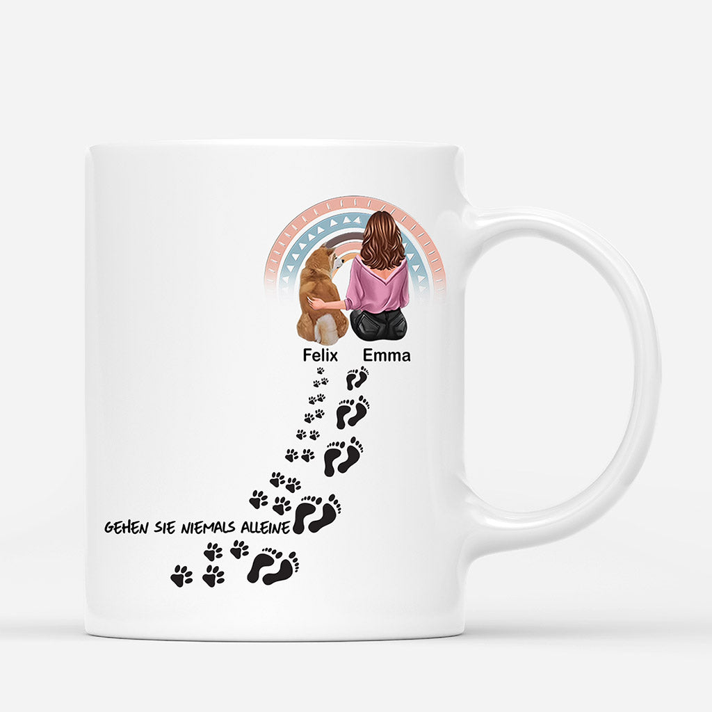 Gehen Sie Niemals Alleine - Personalisierte Geschenke | Tasse für Oma/Mama