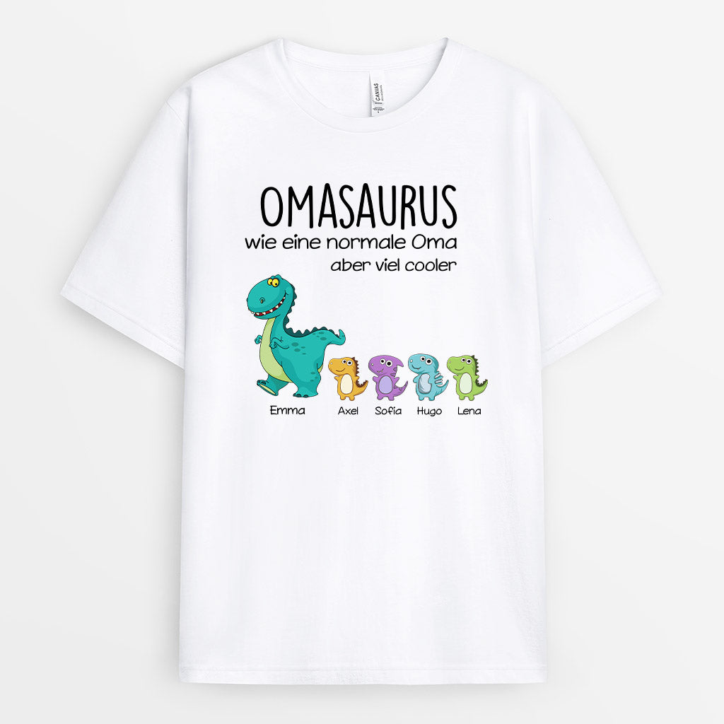 0009A010AGE1 personalisierte geschenke T Shirt dinosaurier oma mama_ab1cf015 1832 4f83 a166 fce949a0206f