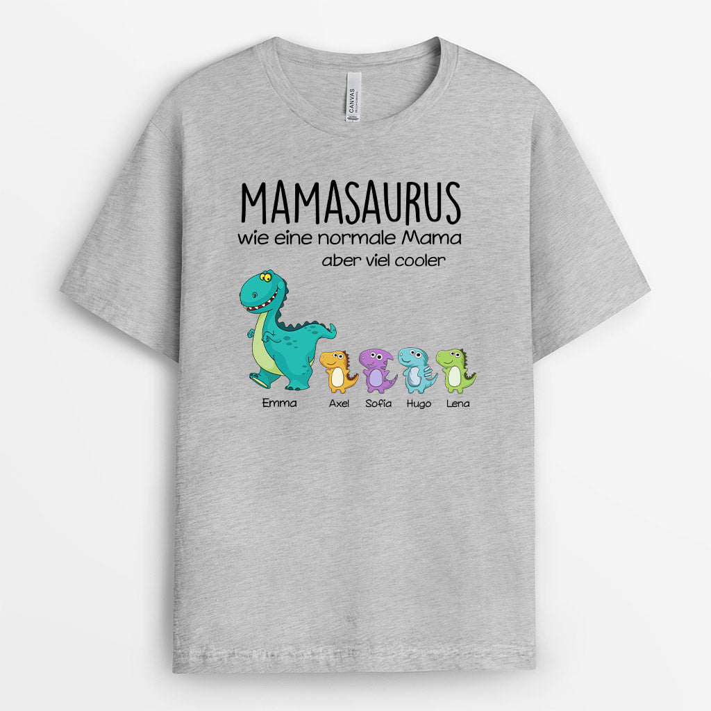0009A010AGE2 personalisierte geschenke T Shirt dinosaurier oma mama