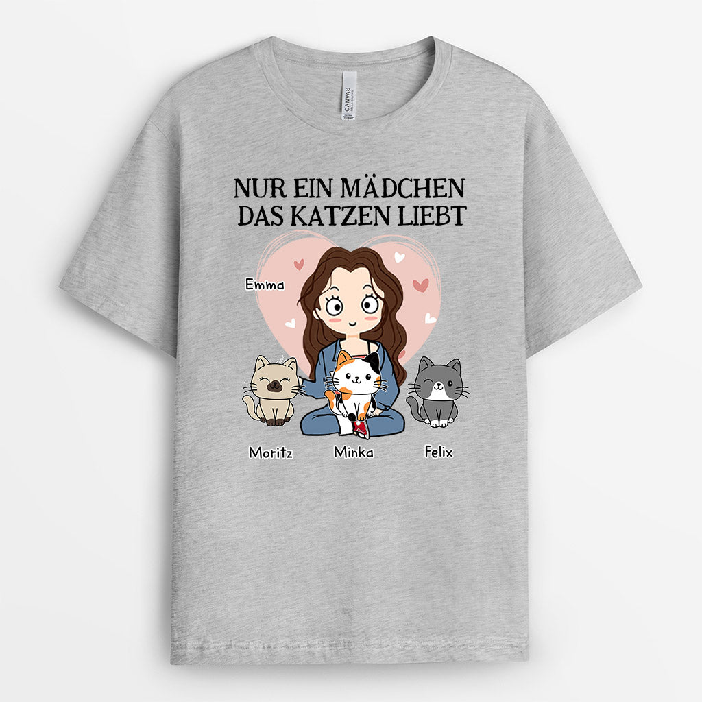 0011A010DGE2 personalisierte geschenke T Shirt katzen oma mama