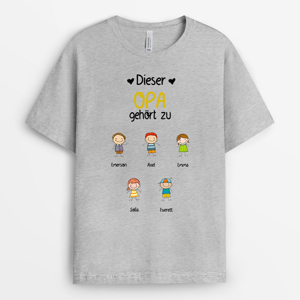 0014A040BGE2 individuelle aufmerksamkeiten T Shirt kinder opa papa