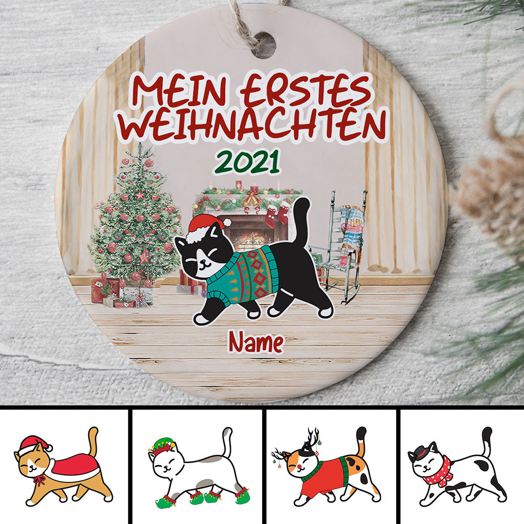 Mein Erstes Weihnachten - Personalisierte Geschenke | Ornament für Katzenliebhaber