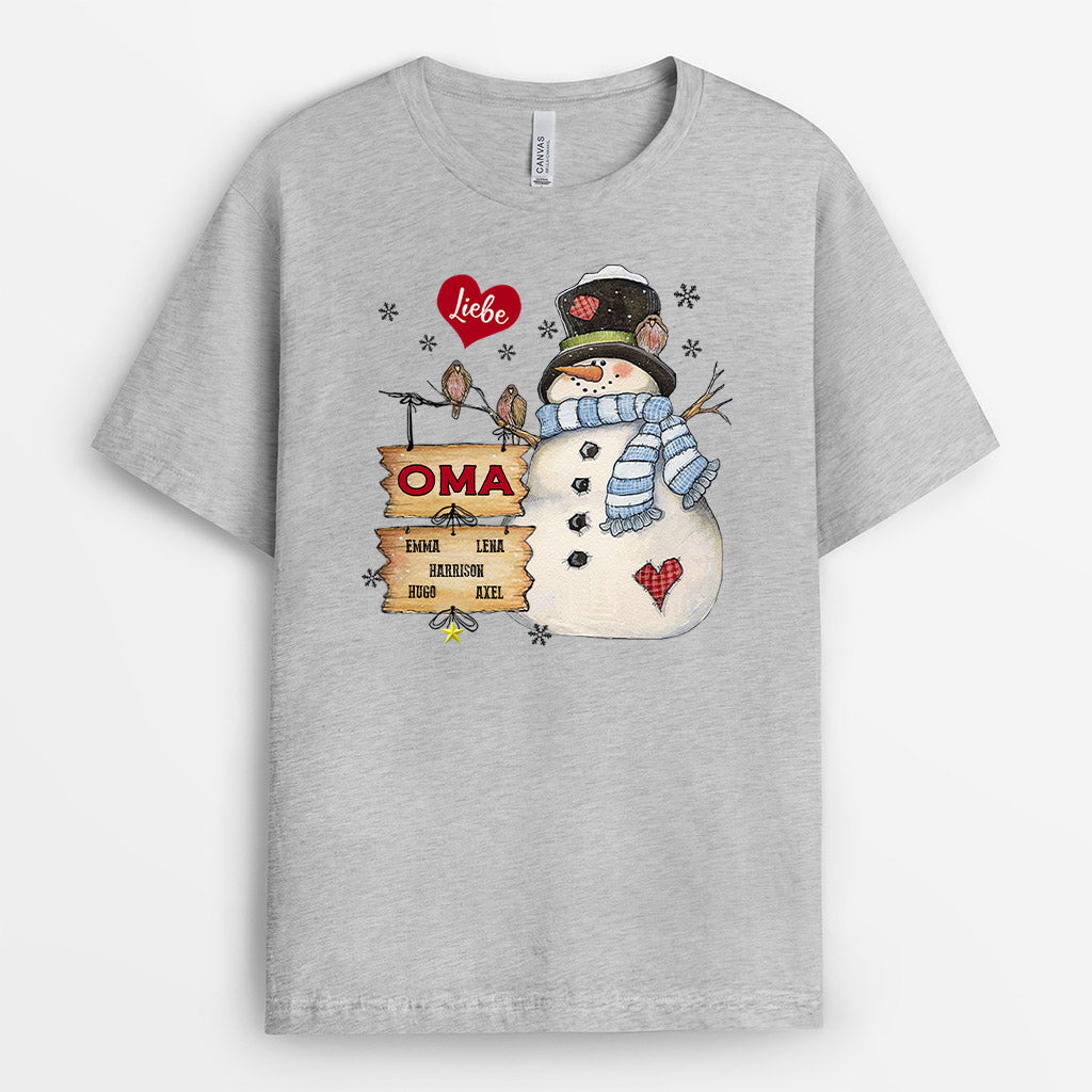 Liebe # Oma - Personalisierte Geschenke | T-Shirt für Oma/Mama