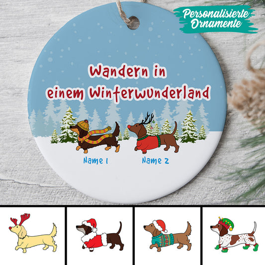 0024O010CGE2 individuelle aufmerksamkeiten Ornament hunde hundeliebhaber winterwunderland