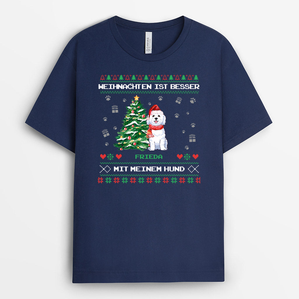 0028A010CGE2 personalisierte aufmerksamkeiten T Shirt hunde hundeliebhaber weihnachten