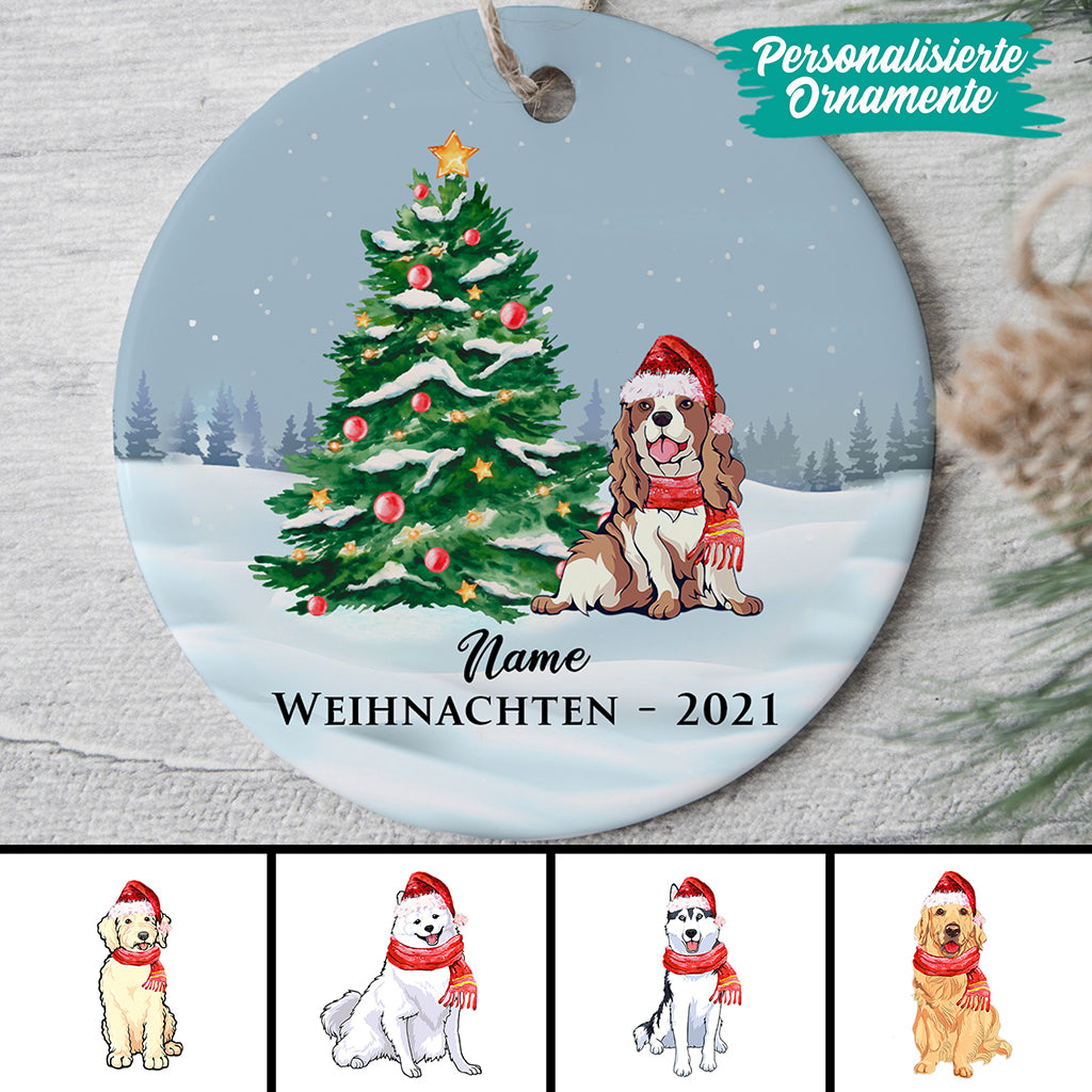 0029O010CGE2 personalisierte geschenke Ornament hunde hundeliebhaber weihnachten