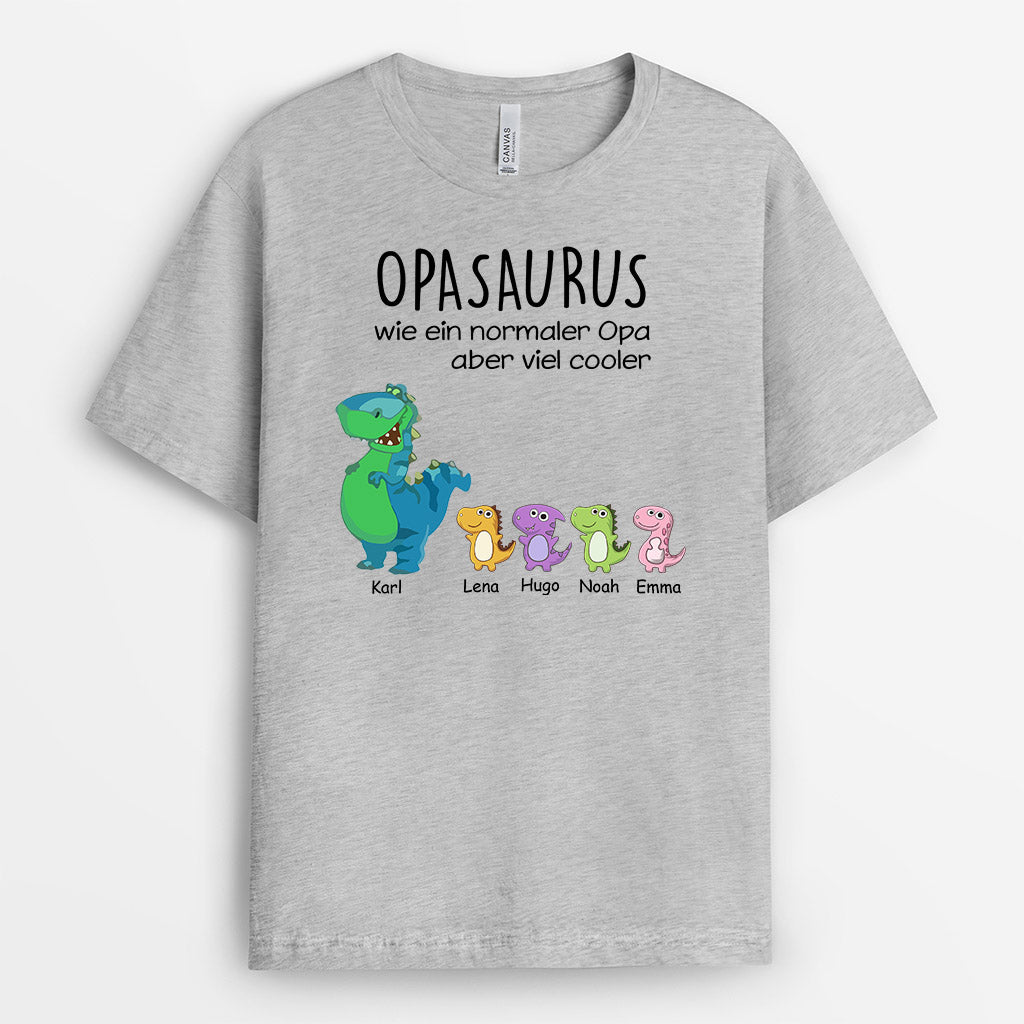 0030A010BGE1 personalisierte geschenke T Shirt dinosaurier opa papa
