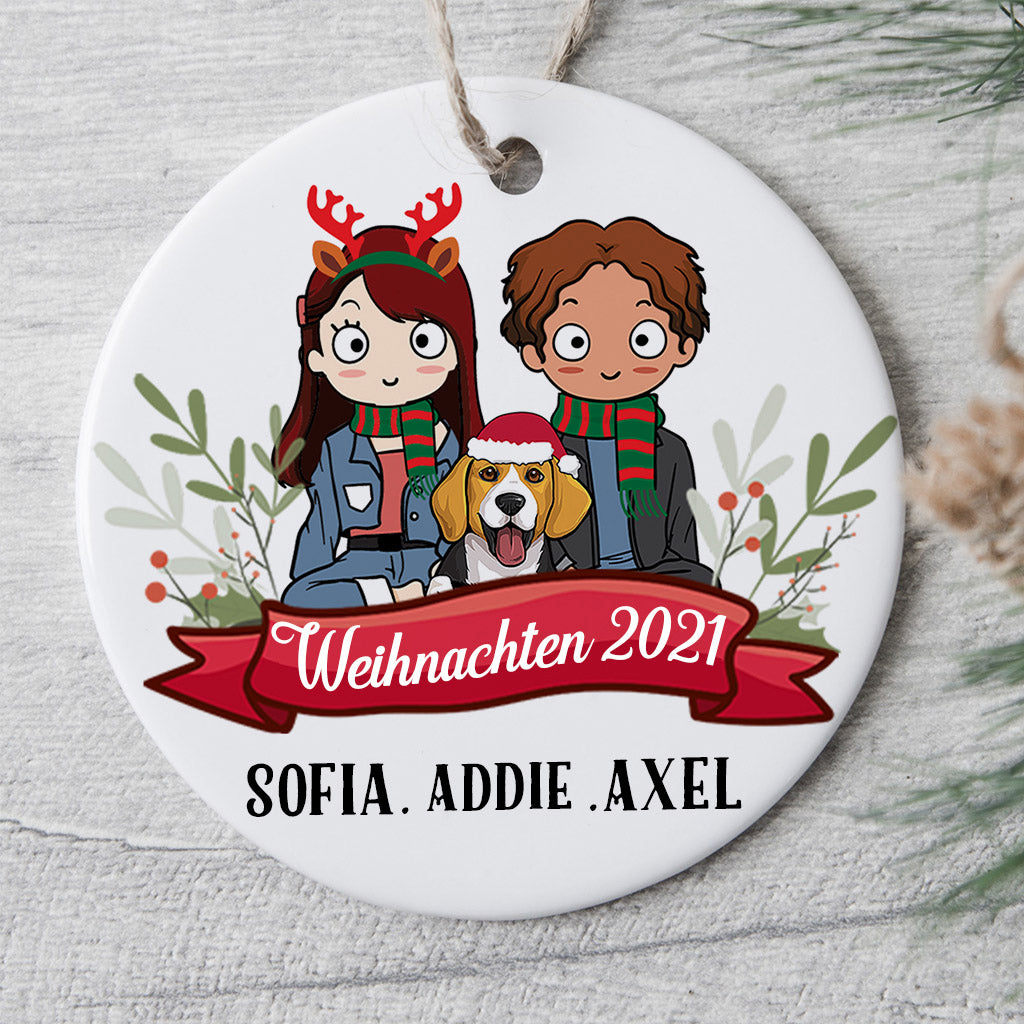 0037O040GGE2 personalisierte geschenke Ornament paar hundeliebhaber hunde